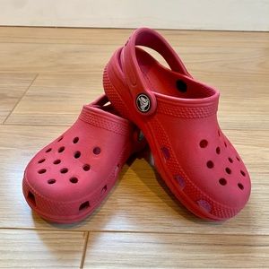 Red Crocs -Child size 10